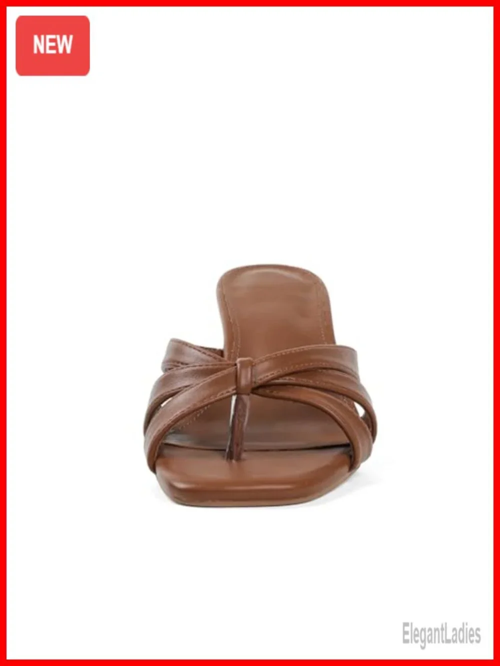 Kitten Heels Flip Flops Square Open Toe Slip On Mules Slides Strappy Summer